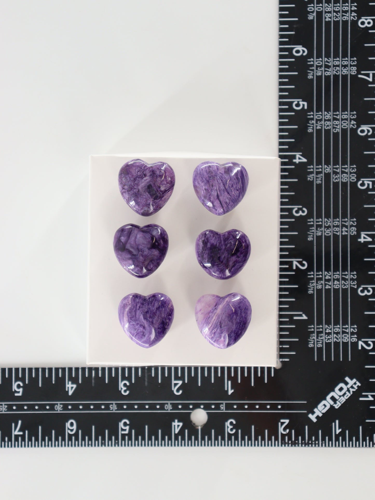 Charoite Hearts Set of 6 - Expert Wholesale and Supplier of Wholesale Crystals & Bulk Gemstones, []