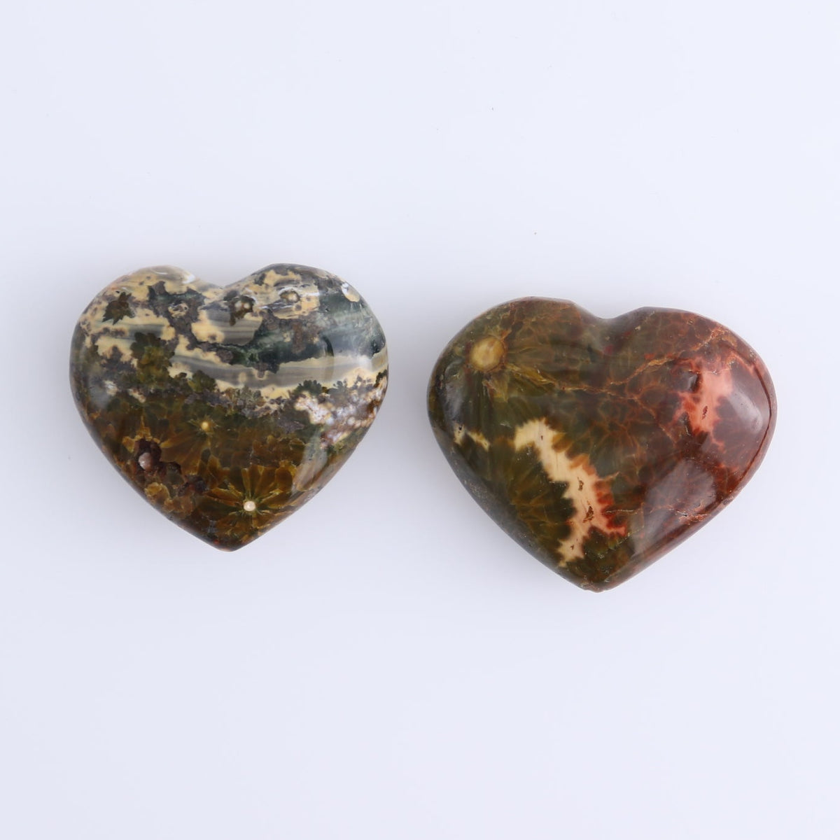 Ocean Jasper Hearts Set of 10