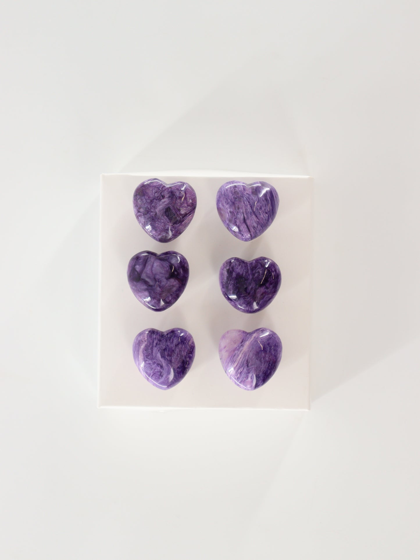 Charoite Hearts Set of 6 - Expert Wholesale and Supplier of Wholesale Crystals & Bulk Gemstones, []