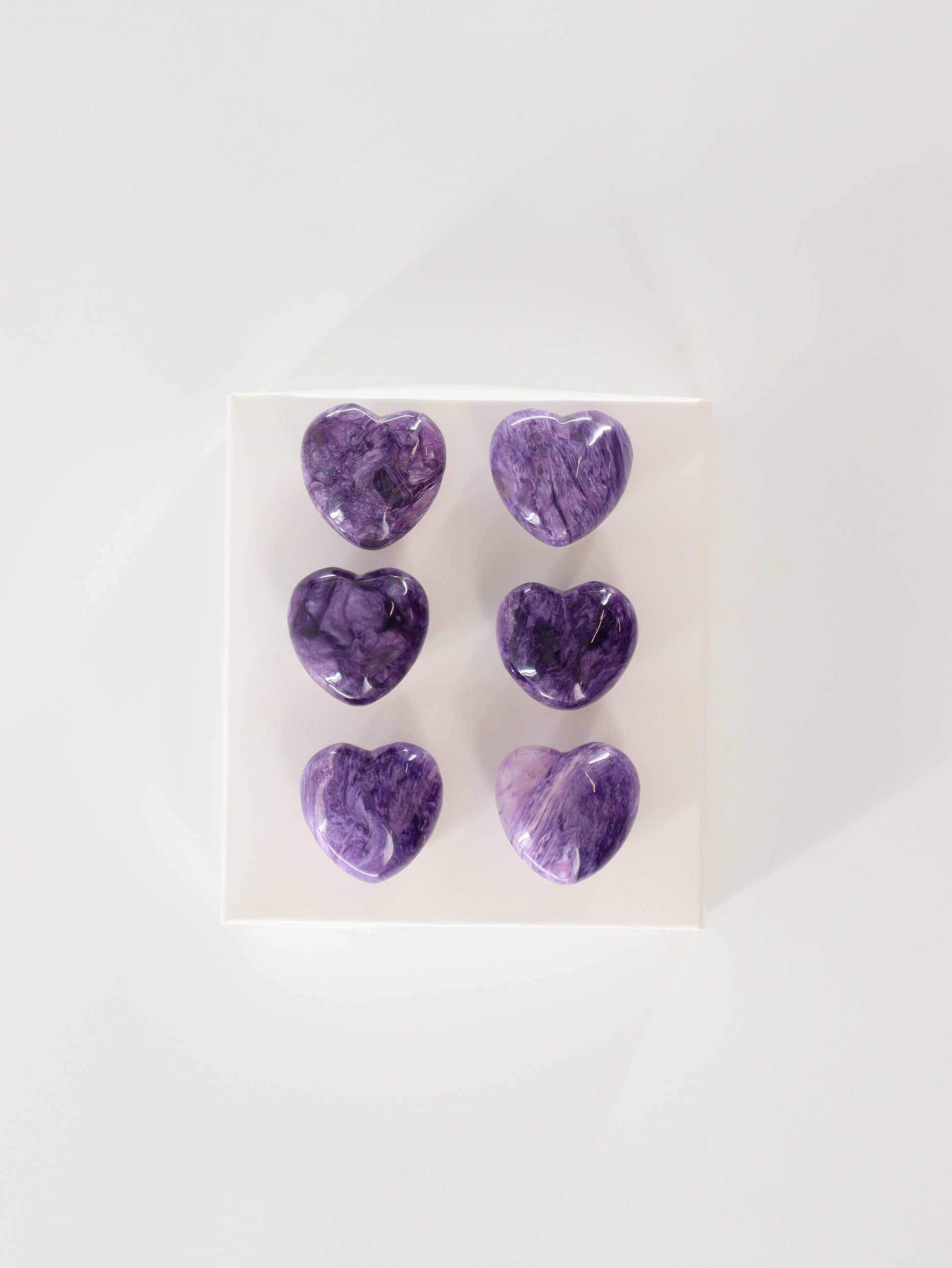 Charoite Hearts Set of 6 - Expert Wholesale and Supplier of Wholesale Crystals & Bulk Gemstones, []