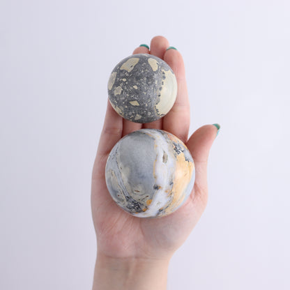 Maligano Jasper Spheres Set of 9 - Expert Wholesale and Supplier of Wholesale Crystals & Bulk Gemstones, ["Indonesia","Maligno Jasper","Spheres"]