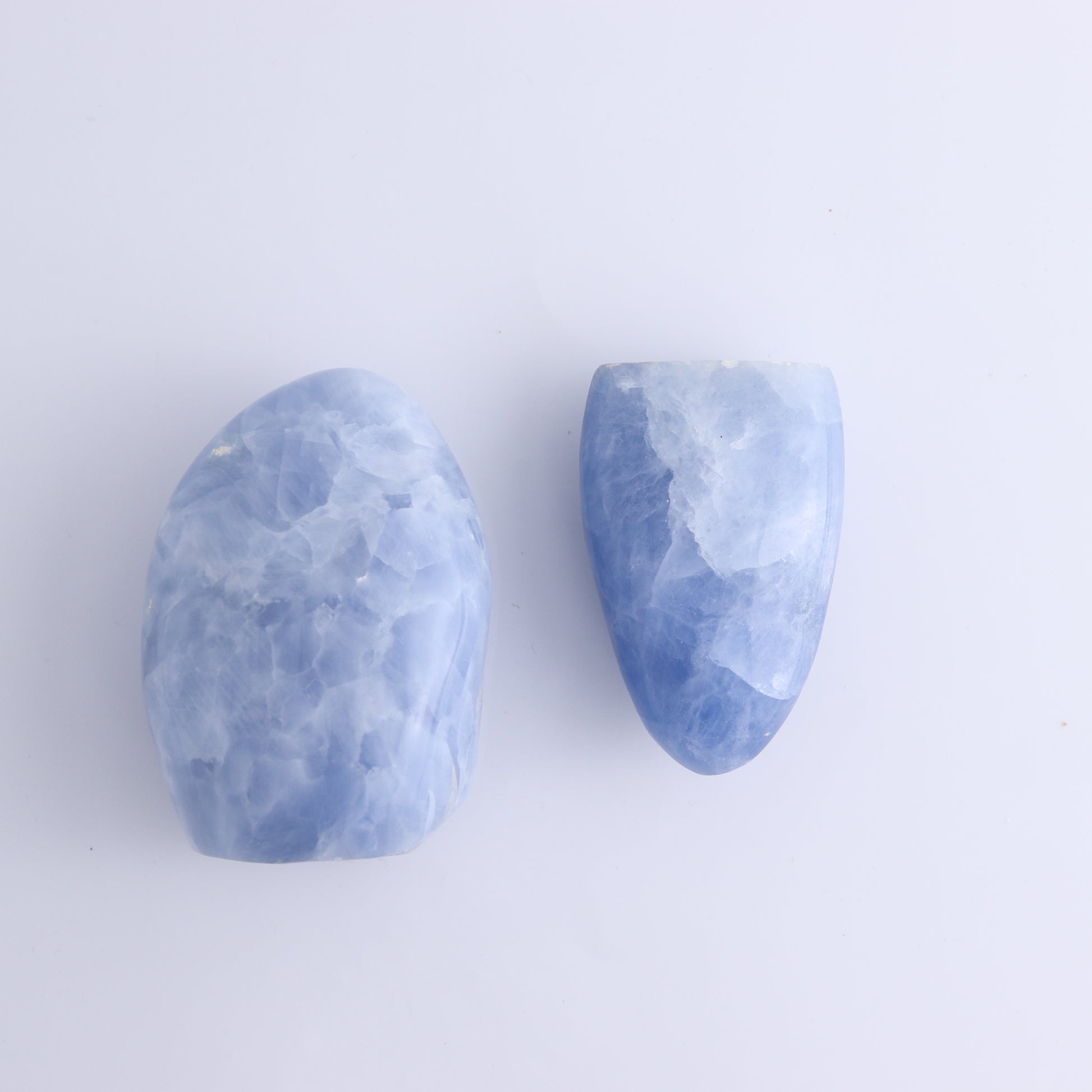 Blue Calcite Set of 4 - Expert Wholesale and Supplier of Wholesale Crystals & Bulk Gemstones, ["Blue Calcite","Calcite","Freeform","Madagascar"]