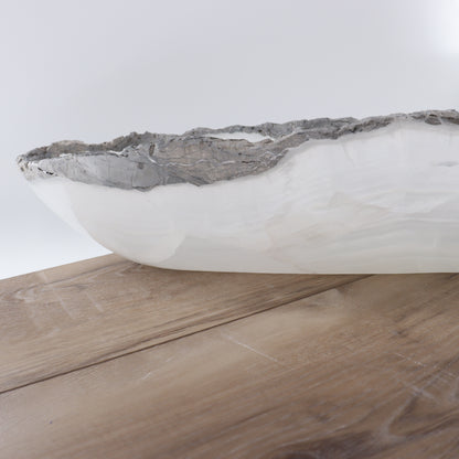 Mexican Onyx/Calcite Canoe Bowl