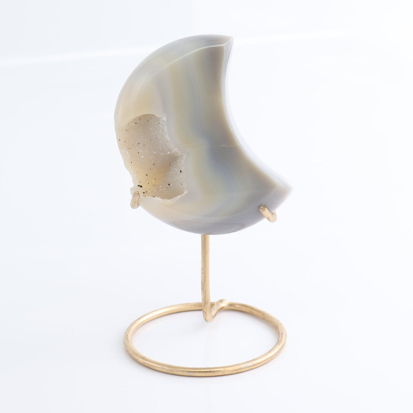 Agate Moons with Stand Set of 5