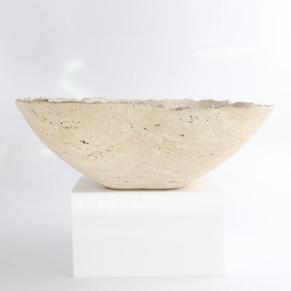 Mexican Travertine Bowl 14"