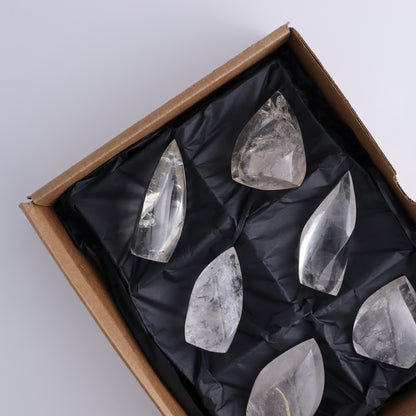 Imperfect Clear Quartz Flames Set of 6 - Expert Wholesale and Supplier of Wholesale Crystals & Bulk Gemstones, ["Brazil","Clear Quartz","flames","Quartz"]