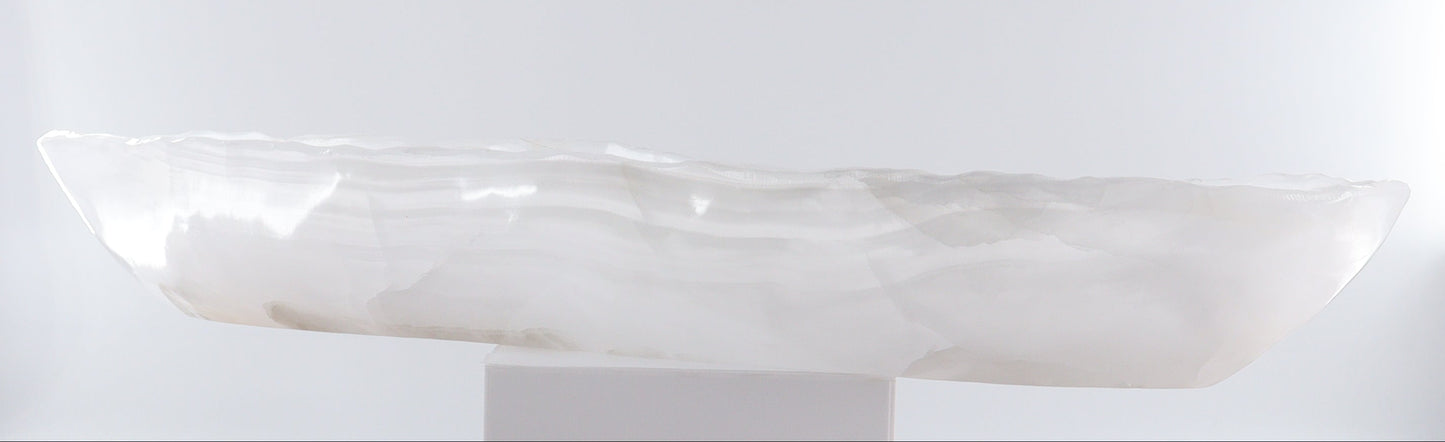 Mexican Onyx/Calcite Canoe Bowl - Expert Wholesale and Supplier of Wholesale Crystals & Bulk Gemstones, ["Bowls","Calcite","canoe","Mexico","onyx"]