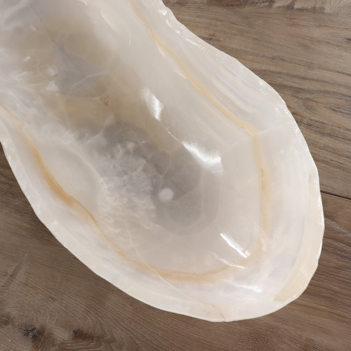 Mexican Onyx/Calcite Canoe Bowl 27"