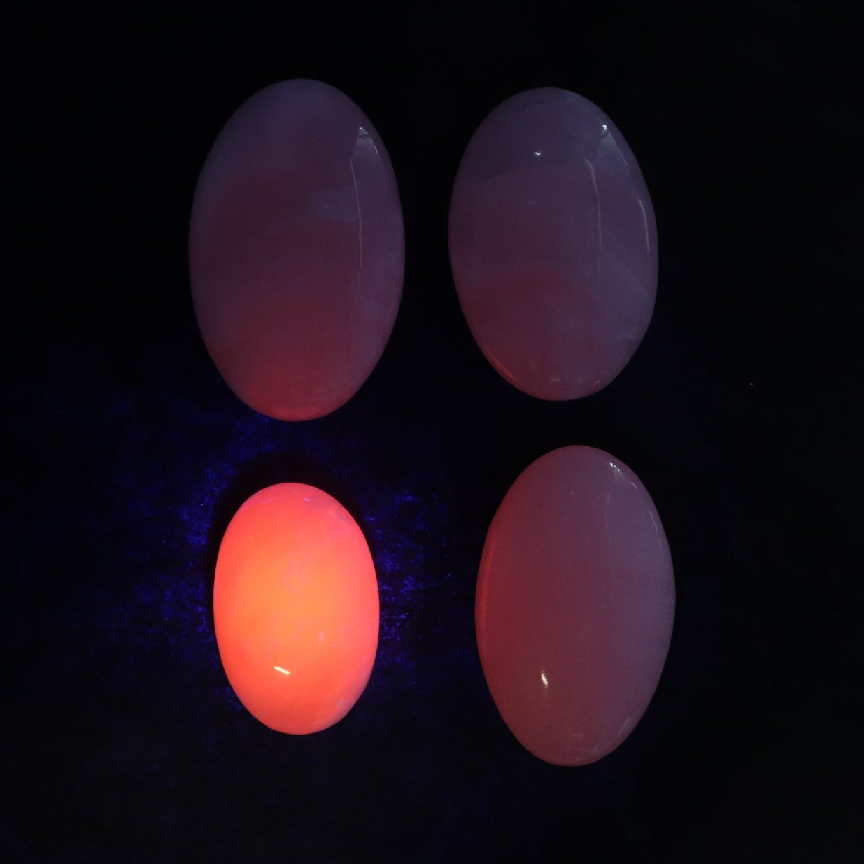 Pink Mangano Calcite Palm Stone Set of 6