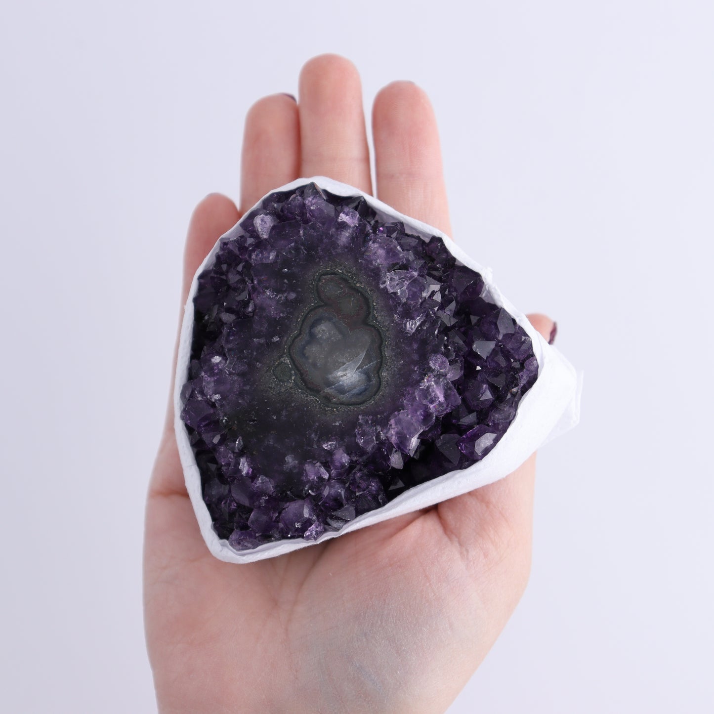 Uruguay Amethyst Clusters with "Eyes" Flat of 9 - Expert Wholesale and Supplier of Wholesale Crystals & Bulk Gemstones, ["Amethyst","Clusters","Eyes Amethyst","Uruguay"]