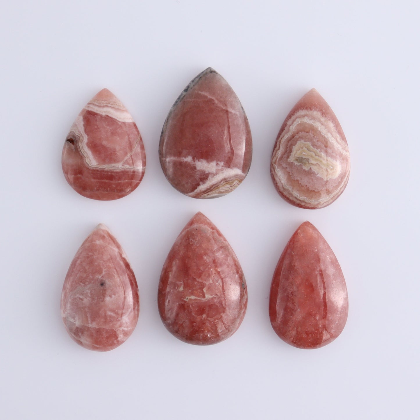 Rhodochrosite Cabs Set of 6 - Expert Wholesale and Supplier of Wholesale Crystals & Bulk Gemstones, ["Argentina","Cabs","Rhodochrosite"]