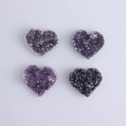 Amethyst Hearts Set of 8 - Expert Wholesale and Supplier of Wholesale Crystals & Bulk Gemstones, ["Amethyst","Hearts","Uruguay"]