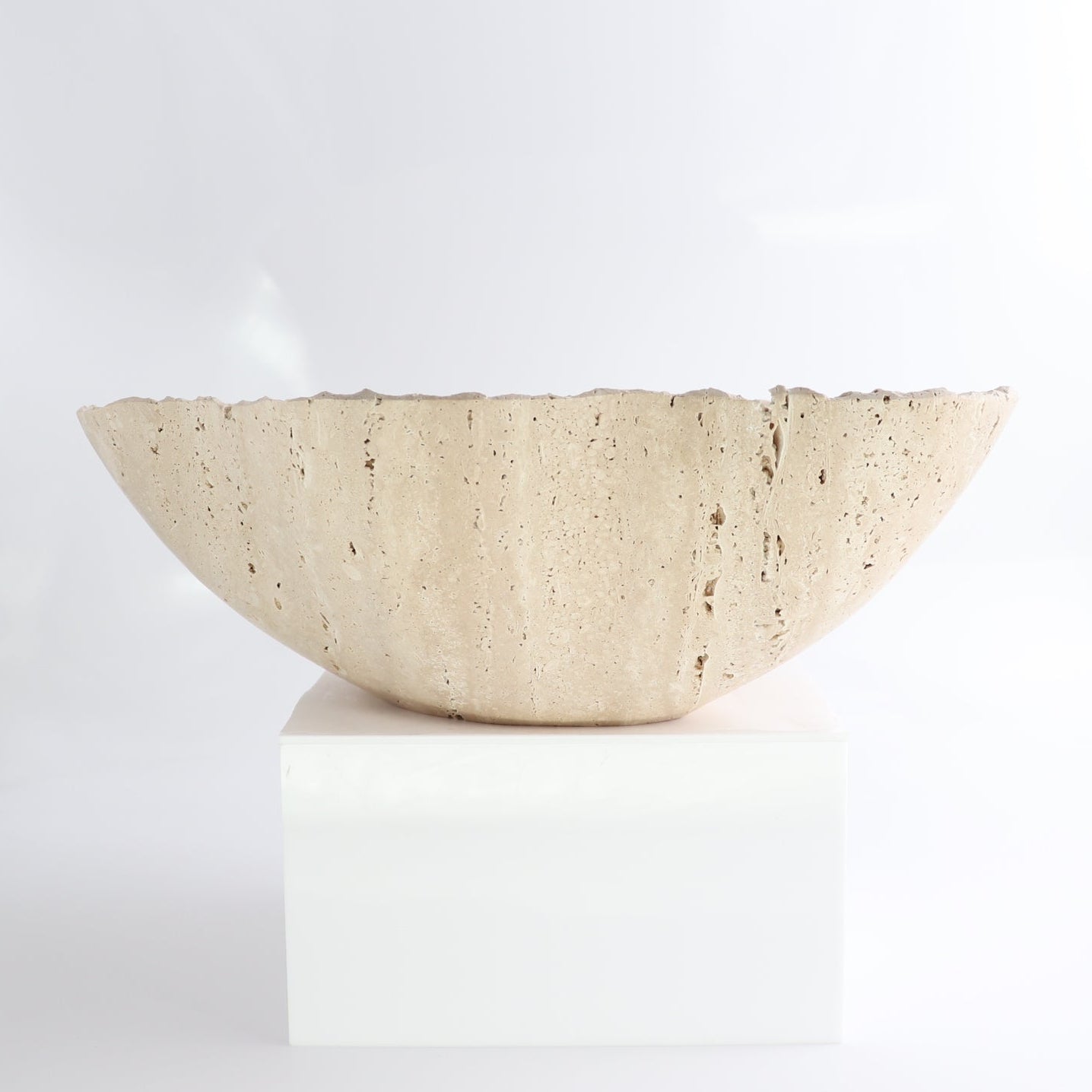 Mexican Travertine Bowl 14"