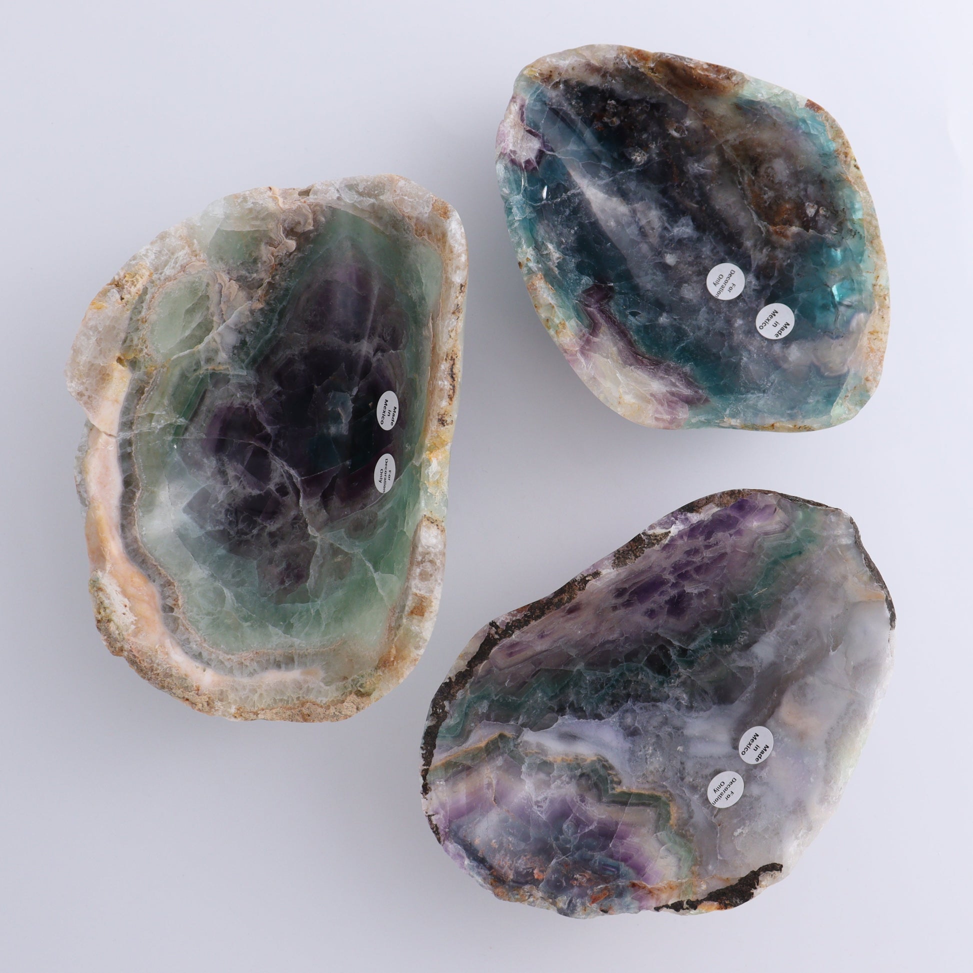 Fluorite Bowls Set of 3 - Expert Wholesale and Supplier of Wholesale Crystals & Bulk Gemstones, ["Bowls","Fluorite","Mexico"]
