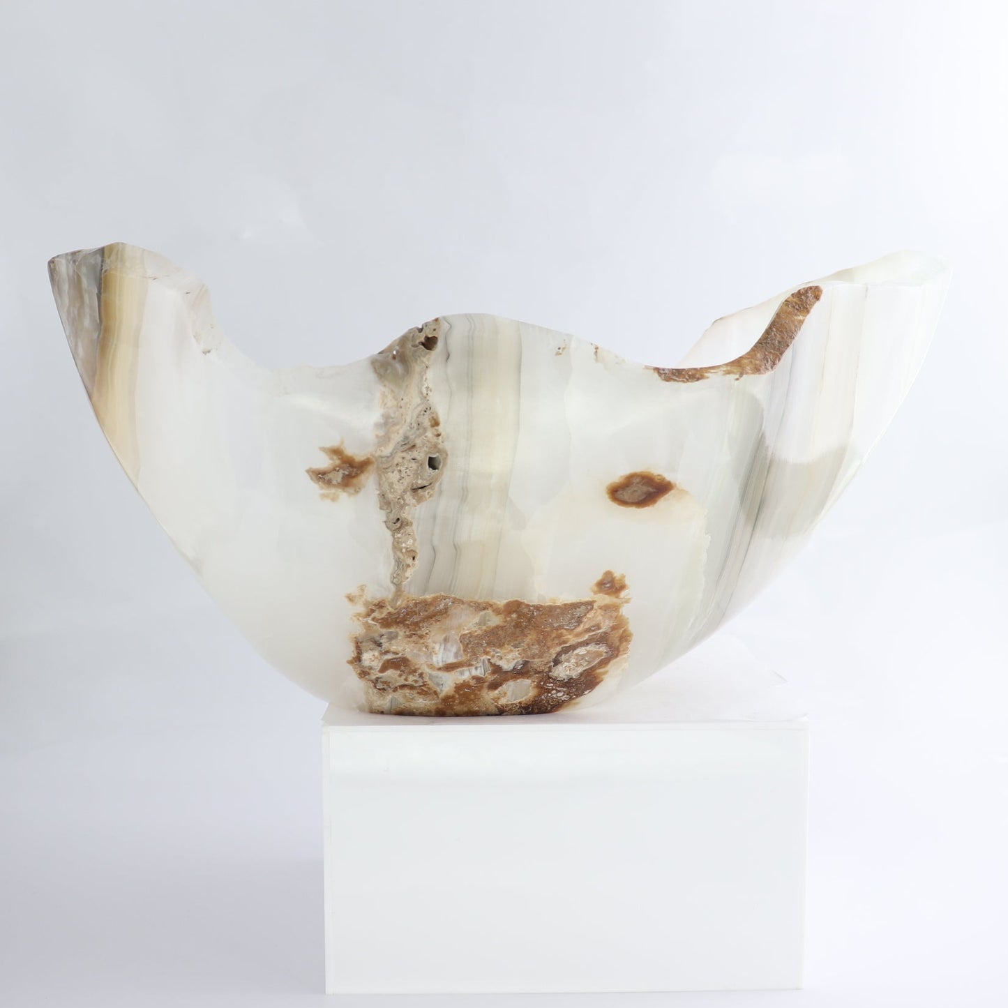 Mexican Onyx/Calcite Bowl 14"
