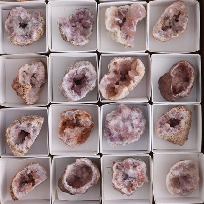 Pink Amethyst Flat of 20 - Expert Wholesale and Supplier of Wholesale Crystals & Bulk Gemstones, ["Amethyst","Pink Amethyst"]