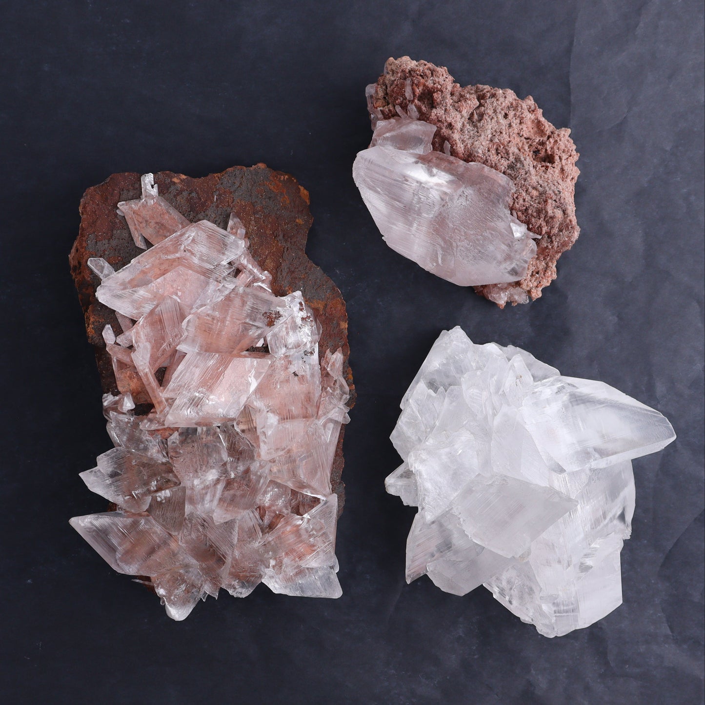 Naica Selenite Flat Set of 3 - Expert Wholesale and Supplier of Wholesale Crystals & Bulk Gemstones, ["Naica Selenite","selenite"]