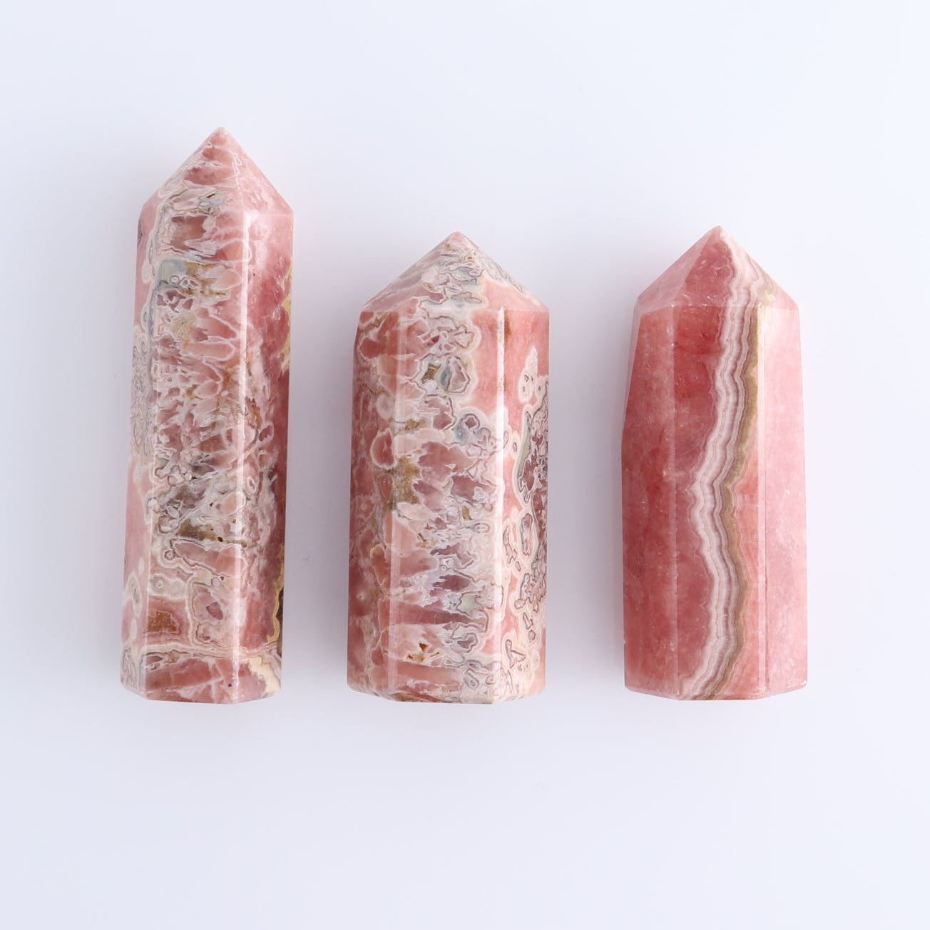 Rhodochrosite Towers Set of 3