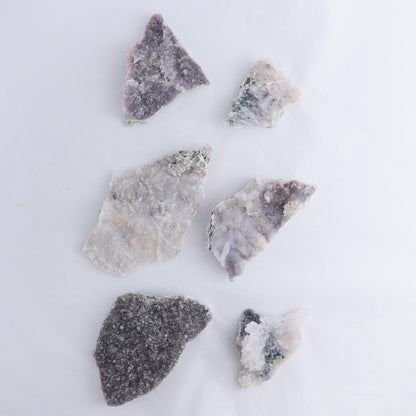 Amethyst Flower Clusters Set of 6