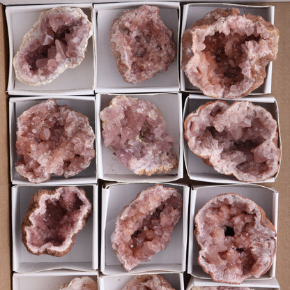 Pink Amethyst Clusters Set of 15