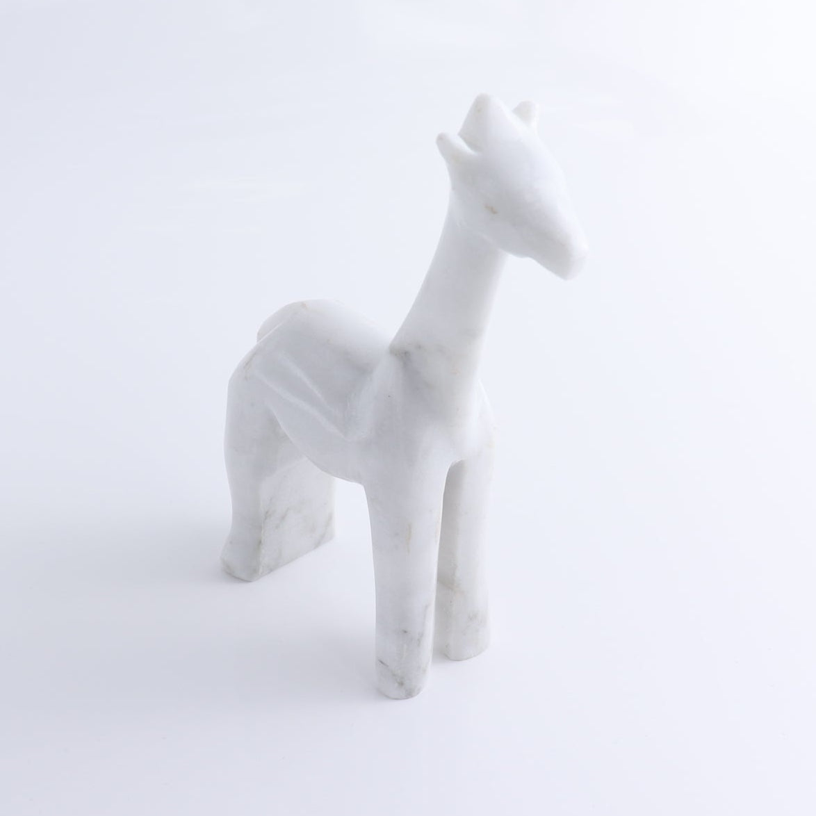 One White Marble Giraffe Statue