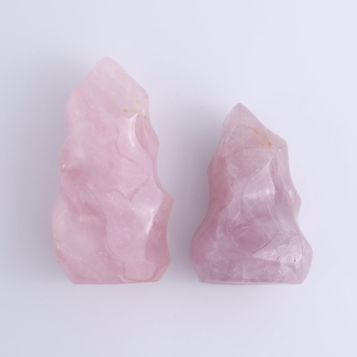 Rose Quartz Flames Set of 4 - Expert Wholesale and Supplier of Wholesale Crystals & Bulk Gemstones, ["flames","Madagascar","Quartz","Rose Quartz"]