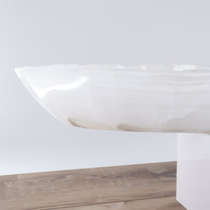 Mexican Onyx/Calcite Canoe Bowl - Expert Wholesale and Supplier of Wholesale Crystals & Bulk Gemstones, ["Bowls","Calcite","canoe","Mexico","onyx"]