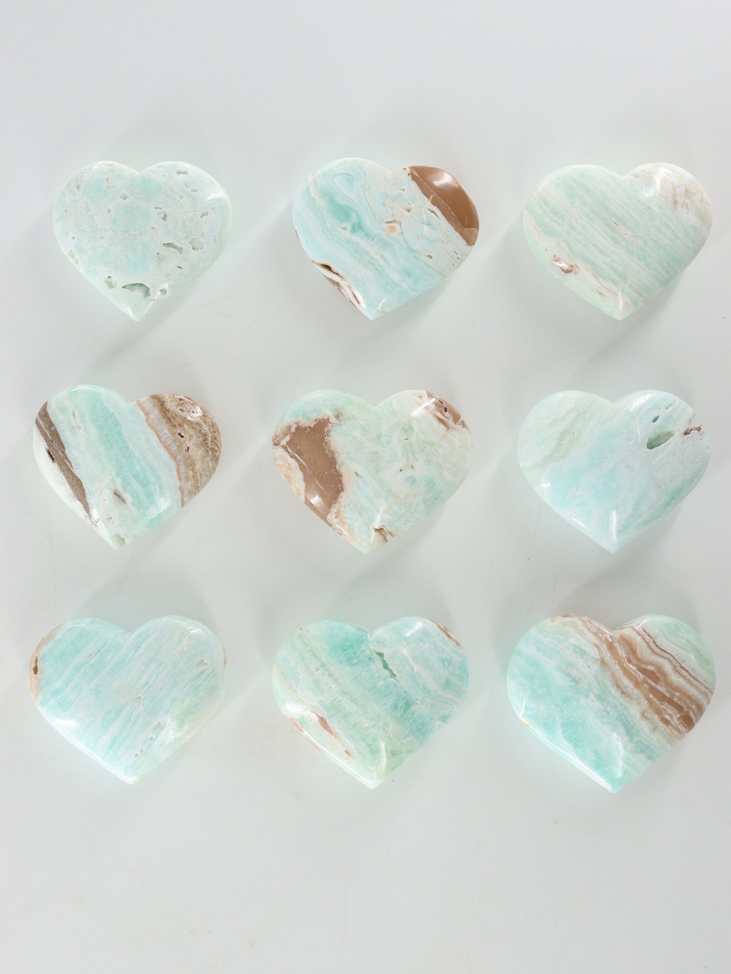 Caribbean Calcite Eggs Set of 9