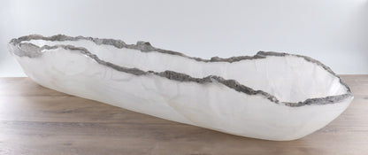 Mexican Onyx/Calcite Canoe Bowl
