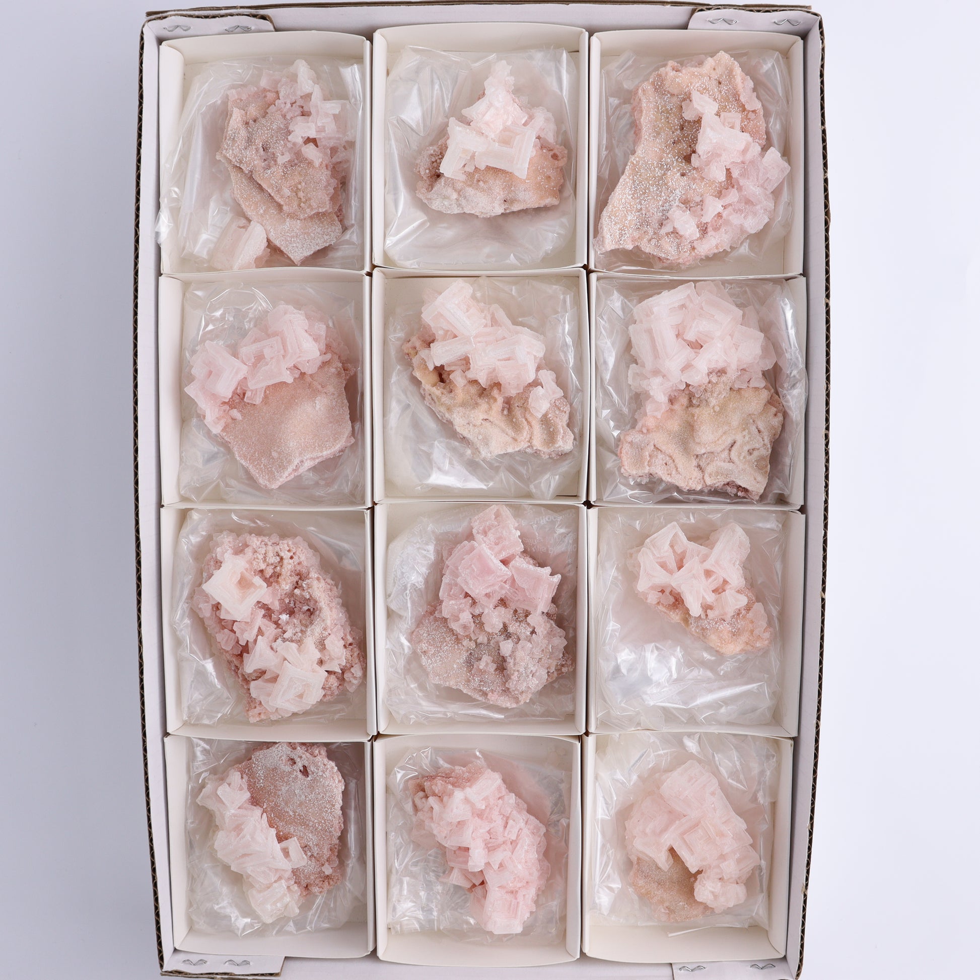 Searles Lake Halite Flat of 12 - Expert Wholesale and Supplier of Wholesale Crystals & Bulk Gemstones, ["Flats","Halite","United States"]