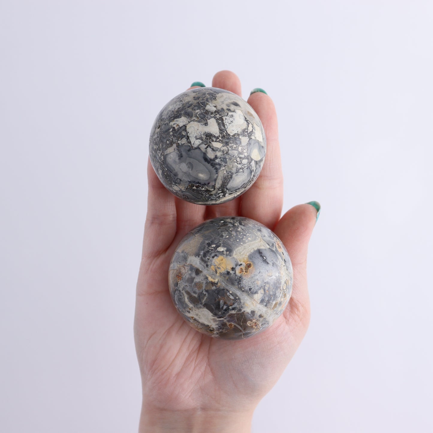 Maligano Jasper Spheres Set of 9 - Expert Wholesale and Supplier of Wholesale Crystals & Bulk Gemstones, ["Indonesia","Maligno Jasper","Spheres"]