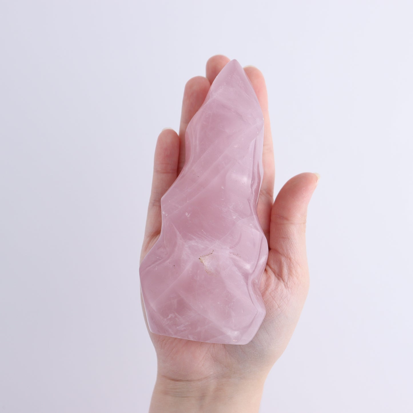 Rose Quartz Flames Set of 4 - Expert Wholesale and Supplier of Wholesale Crystals & Bulk Gemstones, ["flames","Madagascar","Quartz","Rose Quartz"]