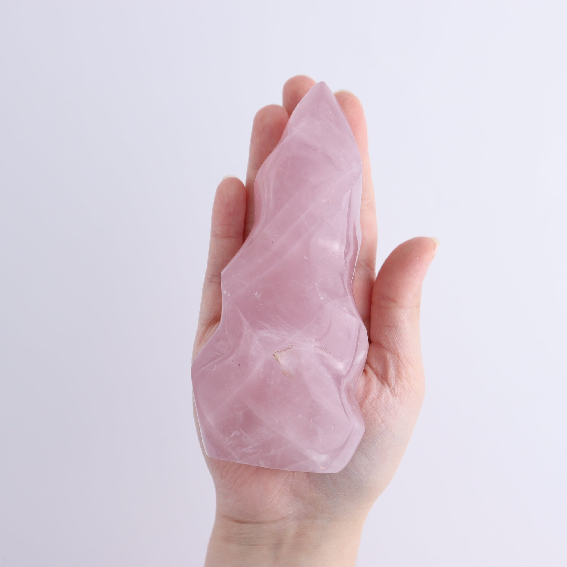 Rose Quartz Flames Set of 4 - Expert Wholesale and Supplier of Wholesale Crystals & Bulk Gemstones, ["flames","Madagascar","Quartz","Rose Quartz"]