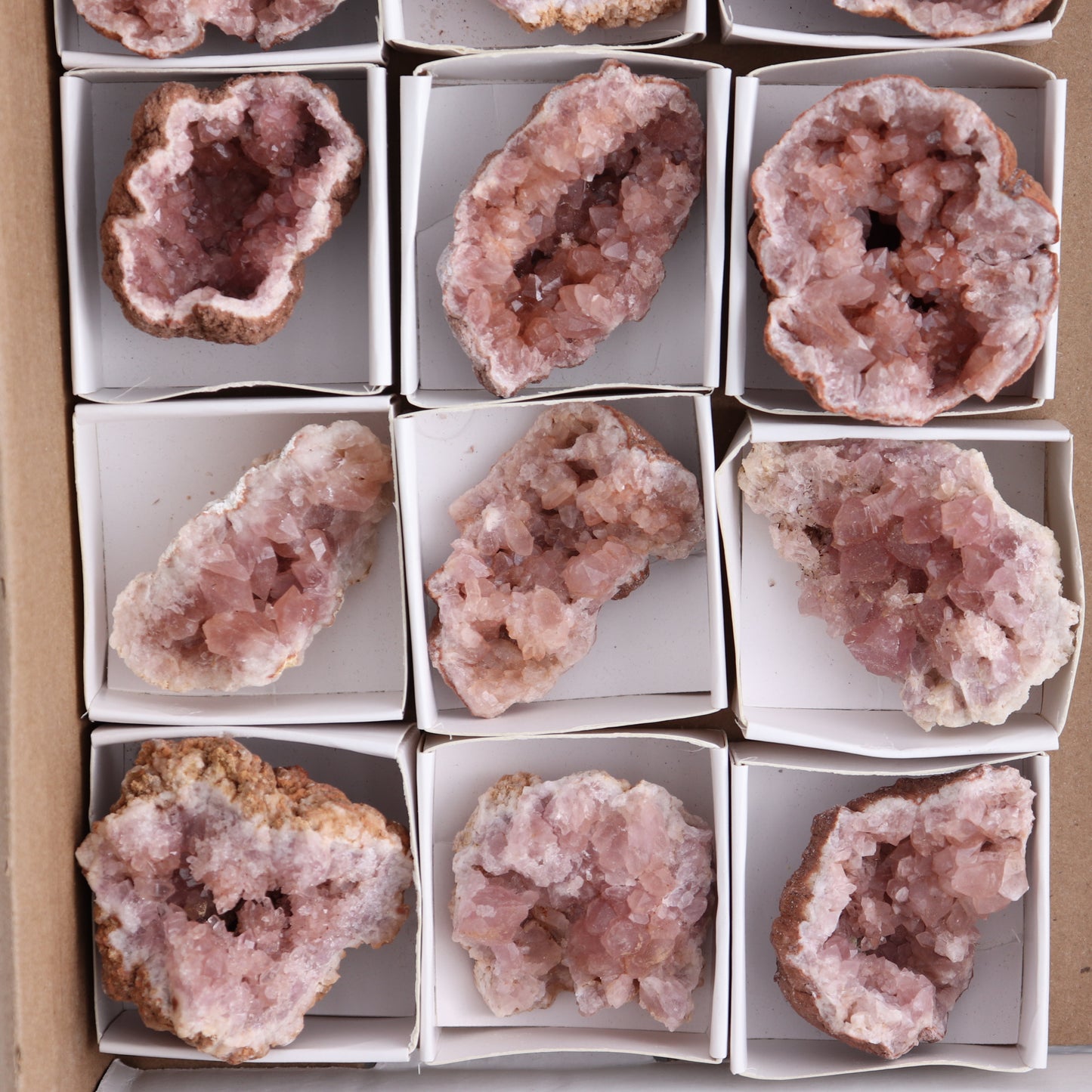 Pink Amethyst Clusters Set of 15
