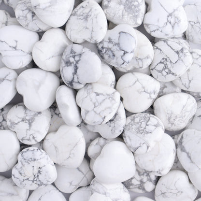50 pcs Mini White Howlite Hearts - Expert Wholesale and Supplier of Wholesale Crystals & Bulk Gemstones, ["Hearts","White Howlite"]