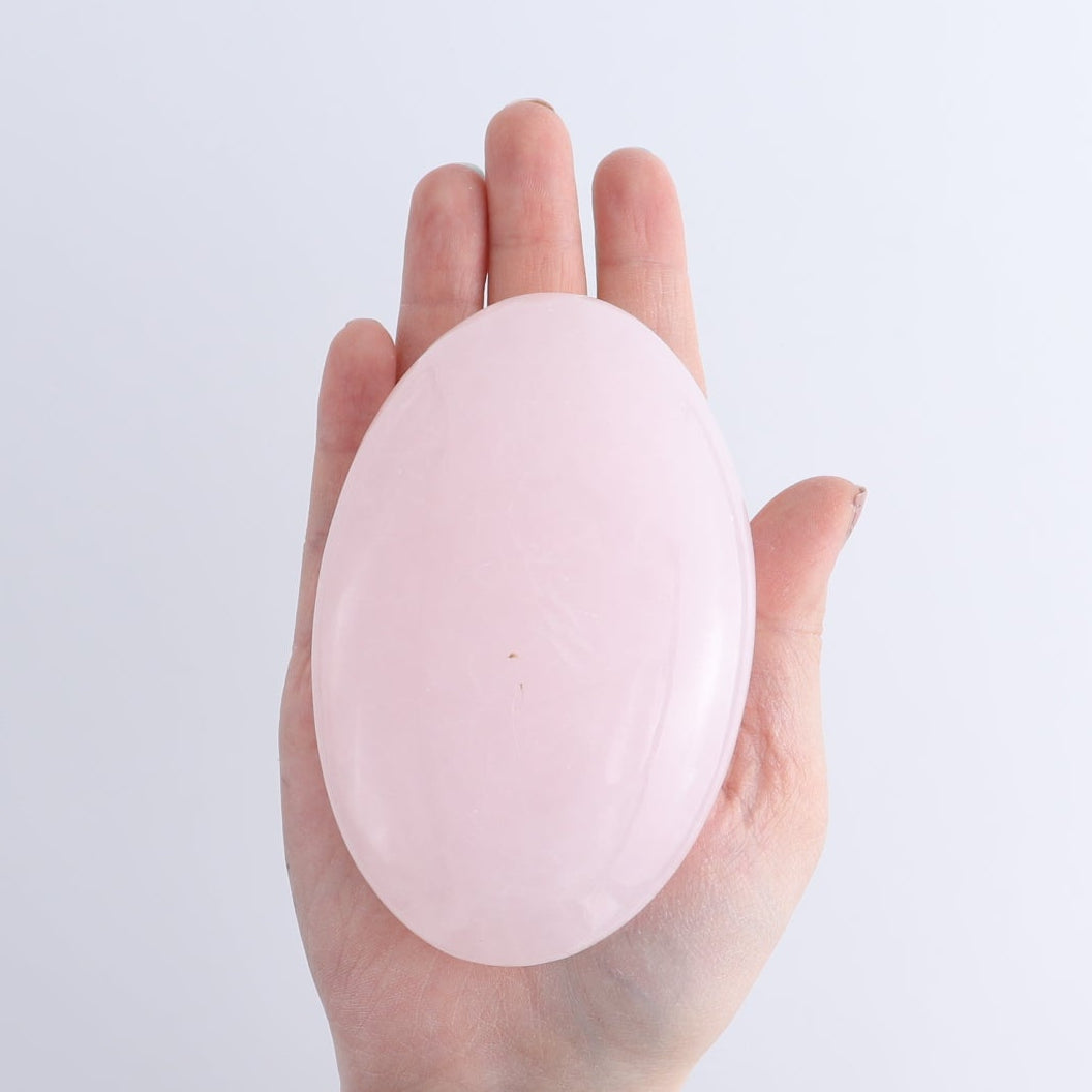 Pink Mangano Calcite Palm Stone Set of 6