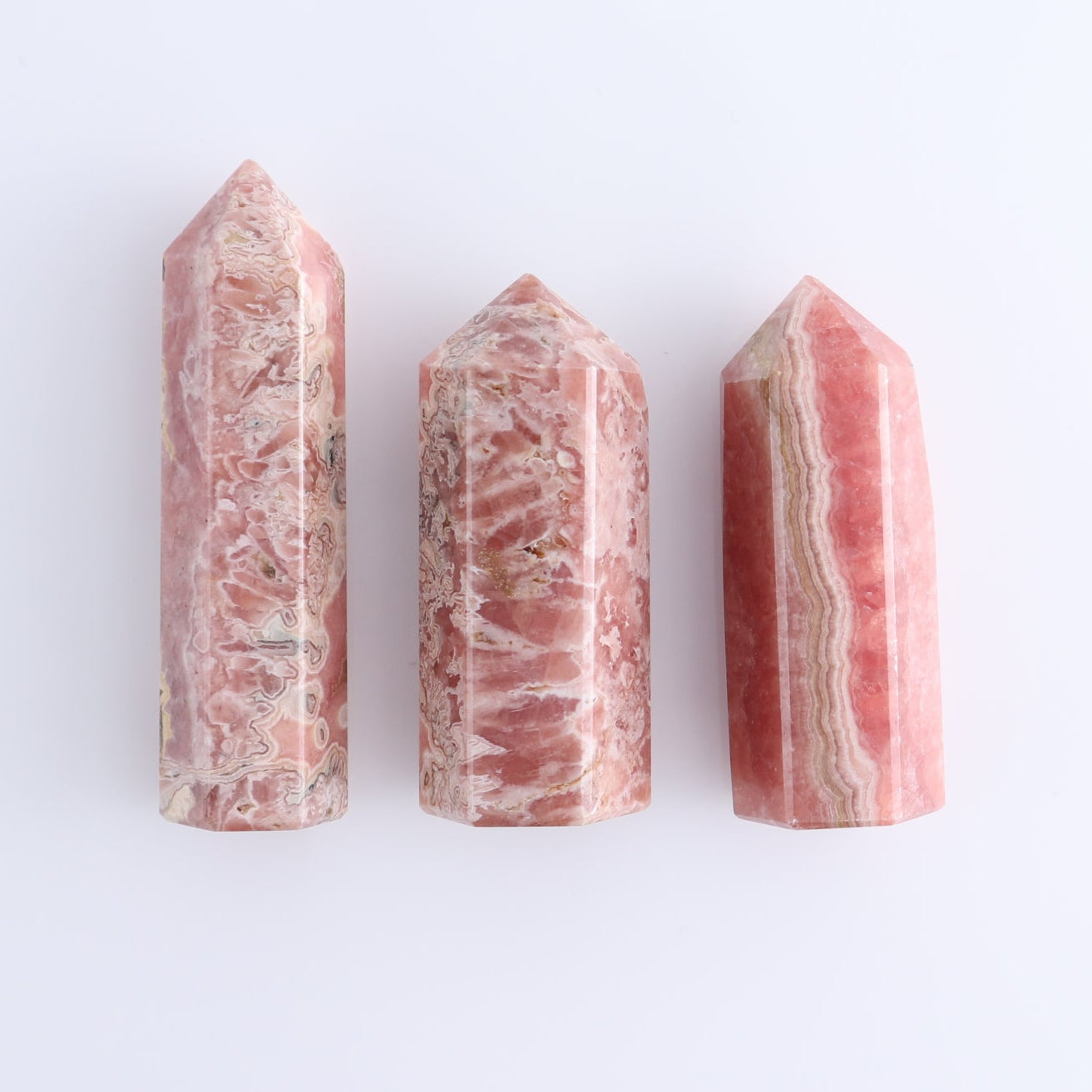 Rhodochrosite Towers Set of 3
