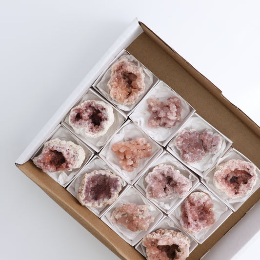 Pink Amethyst Geodes Set of 12