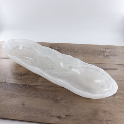 Mexican Onyx/Calcite Canoe Bowl - Expert Wholesale and Supplier of Wholesale Crystals & Bulk Gemstones, ["Bowls","Calcite","canoe","Mexico","onyx"]
