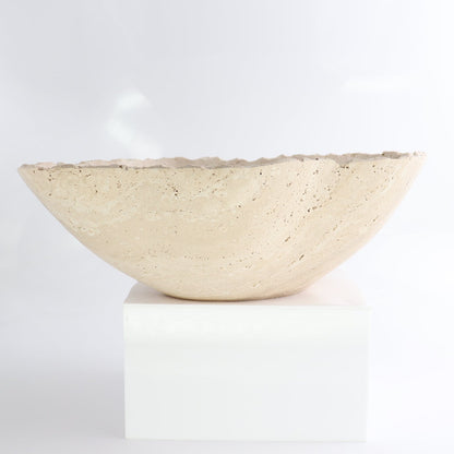 Mexican Travertine Bowl 14"