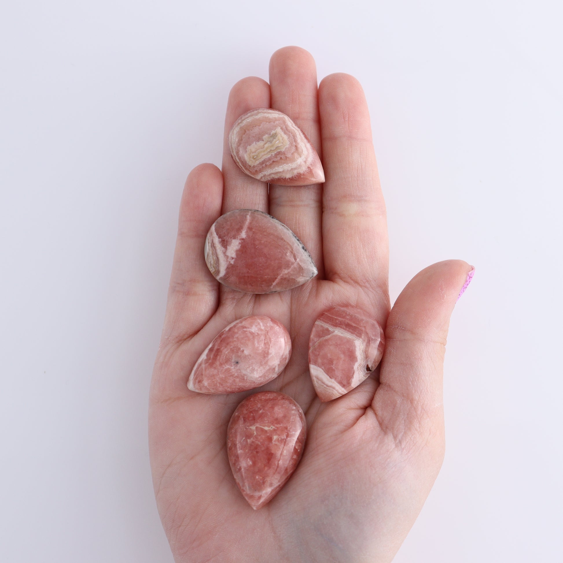 Rhodochrosite Cabs Set of 6 - Expert Wholesale and Supplier of Wholesale Crystals & Bulk Gemstones, ["Argentina","Cabs","Rhodochrosite"]
