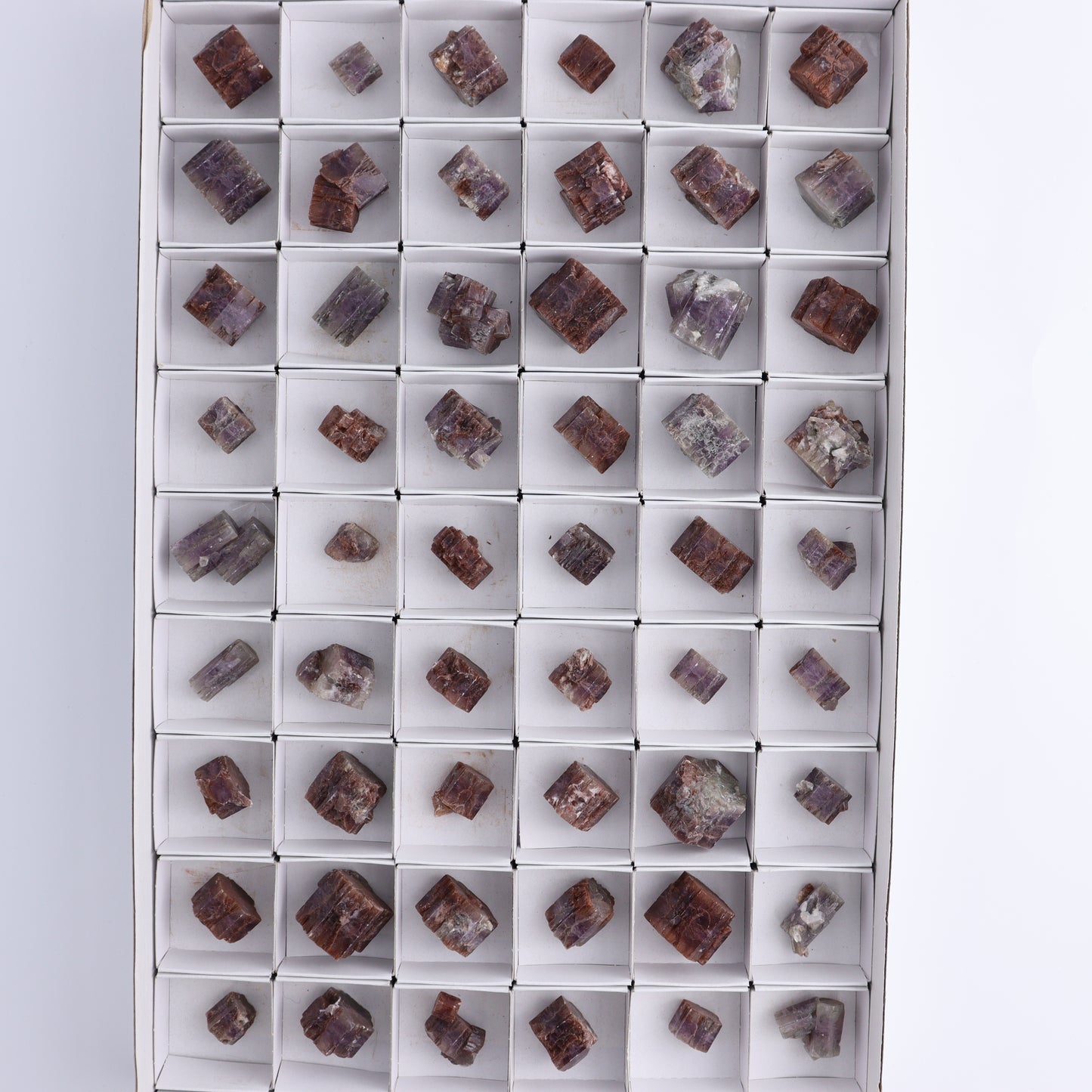 Purple Aragonite Set of 54 - Expert Wholesale and Supplier of Wholesale Crystals & Bulk Gemstones, ["aragonite","Purple Aragonite","Spain"]