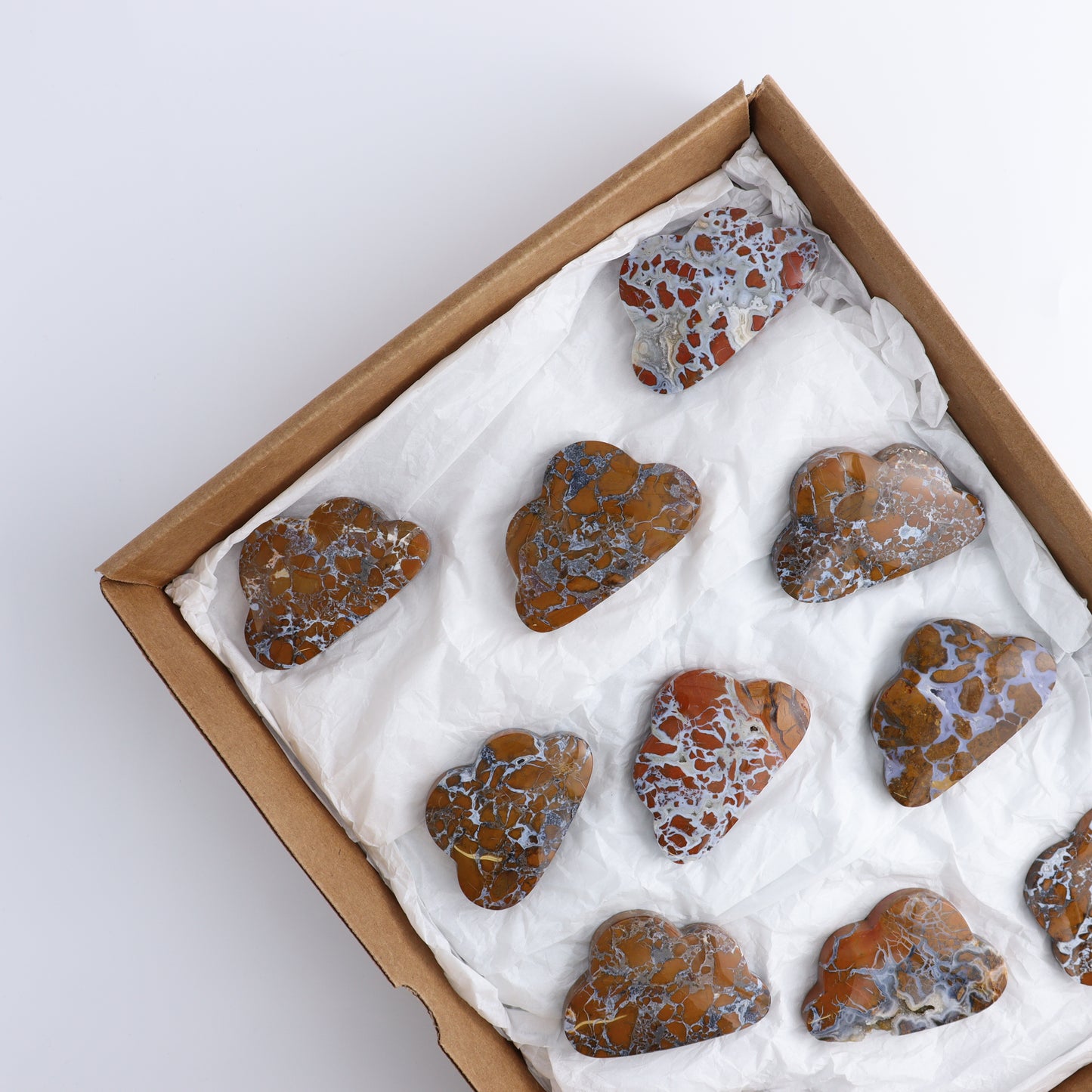 Brecciated Jasper Clouds Set of 11 - Expert Wholesale and Supplier of Wholesale Crystals & Bulk Gemstones, ["Brecciated Jasper","Clouds","Indonesia"]
