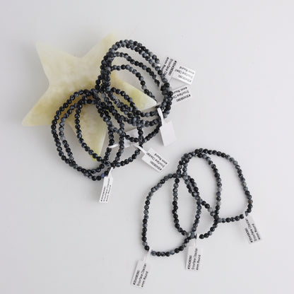 Snowflake Obsidian Bracelet 4mm Set of 10 - Expert Wholesale and Supplier of Wholesale Crystals & Bulk Gemstones, ["bracelets","China","Jewelry","Obsidian"]
