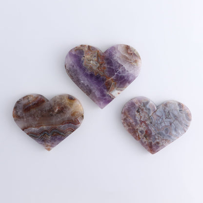 Amethyst Hearts Set of 3