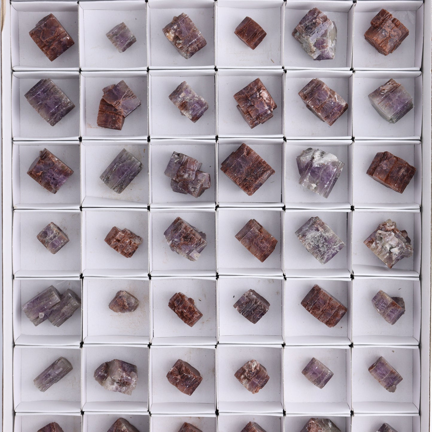 Purple Aragonite Set of 54 - Expert Wholesale and Supplier of Wholesale Crystals & Bulk Gemstones, ["aragonite","Purple Aragonite","Spain"]