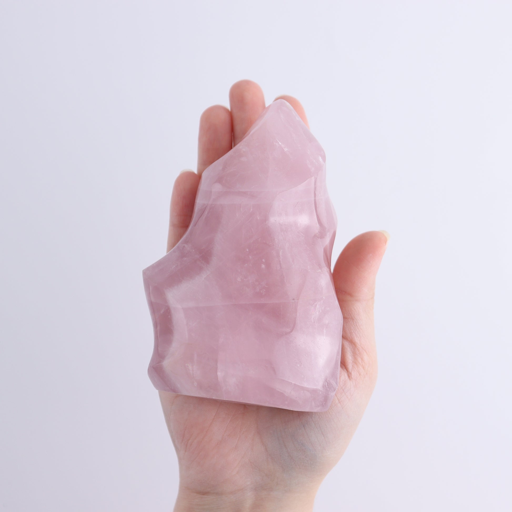 Rose Quartz Flames Set of 4 - Expert Wholesale and Supplier of Wholesale Crystals & Bulk Gemstones, ["flames","Madagascar","Quartz","Rose Quartz"]