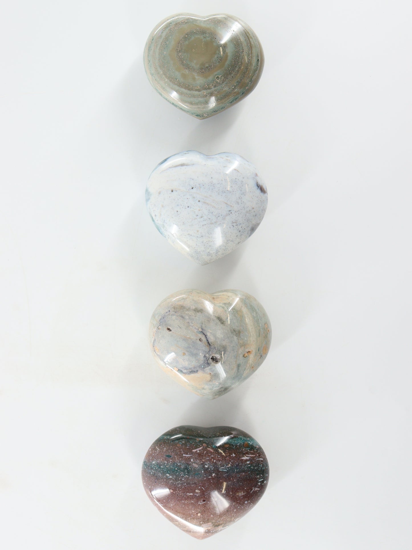 Ocean Jasper Hearts Set of 4