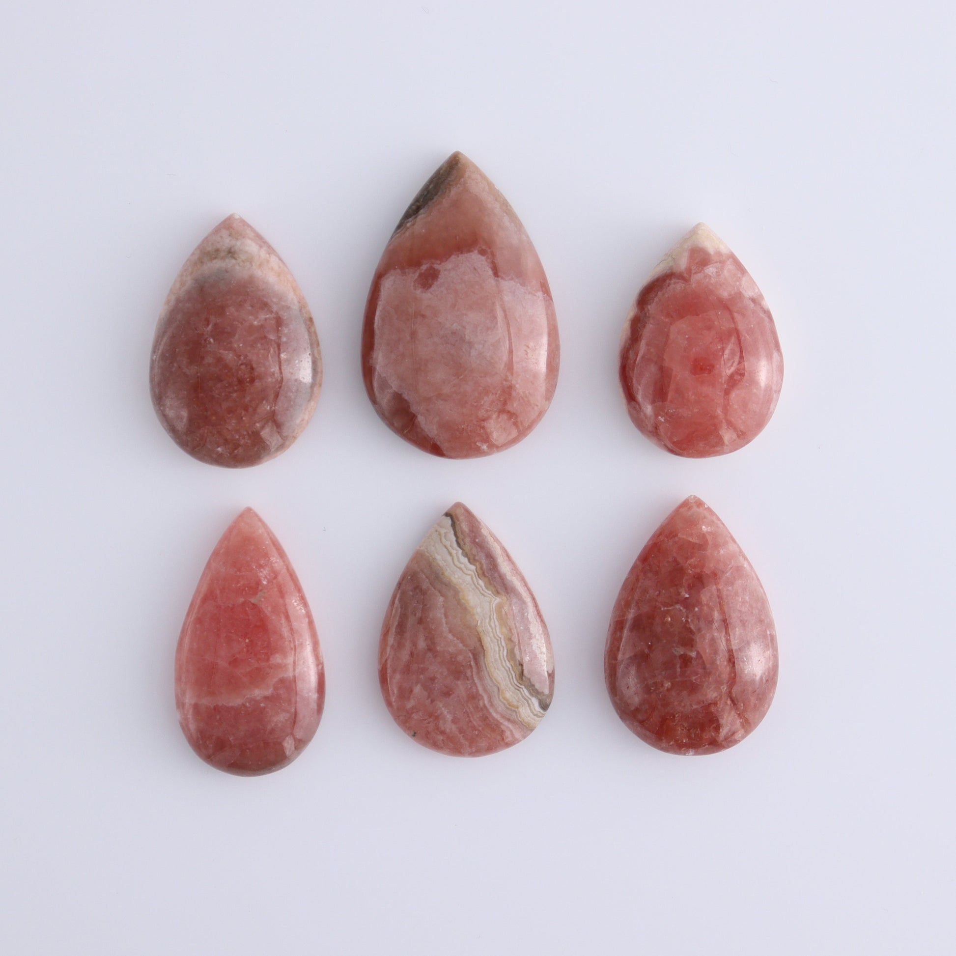 Rhodochrosite Cabs Set of 6 - Expert Wholesale and Supplier of Wholesale Crystals & Bulk Gemstones, ["Argentina","Cabs","Rhodochrosite"]
