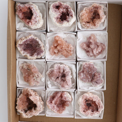 Pink Amethyst Geodes Set of 12